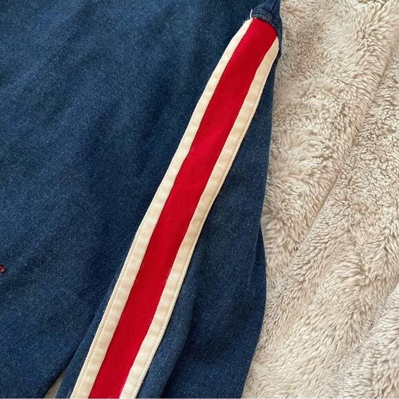 Vintage Fox Racing Denim Racing Stripe Moto Jacket - Picture 4 of 6